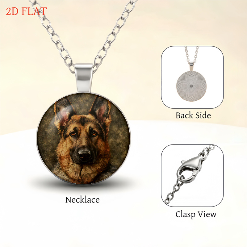 5pcs German Shepherd-Themed Women's Jewellery Set